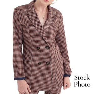 URBAN OUTFITTERS Jacques Plaid Double-Breasted Blazer Size M